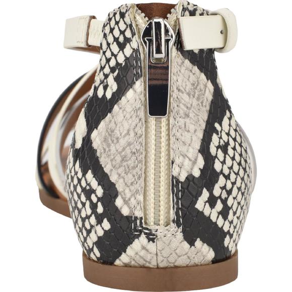 Nine West Womens Cealiah Ivory Back Zipper Padded Insole Strappy Sandals NWT - Picture 3 of 3